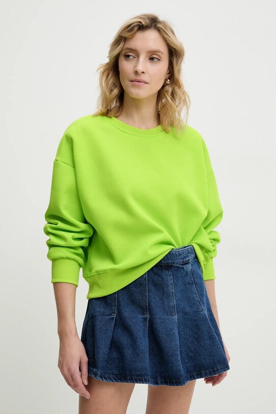 Answear Lab bluza uni verde A22546.hos