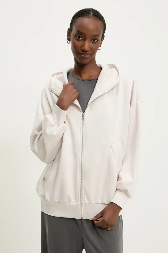 Answear Lab bluza z kapturem beżowy LD2380.hos