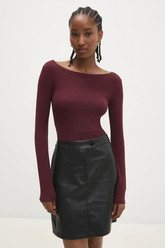 Majica dugih rukava Answear.LAB bordo sng.44.tos