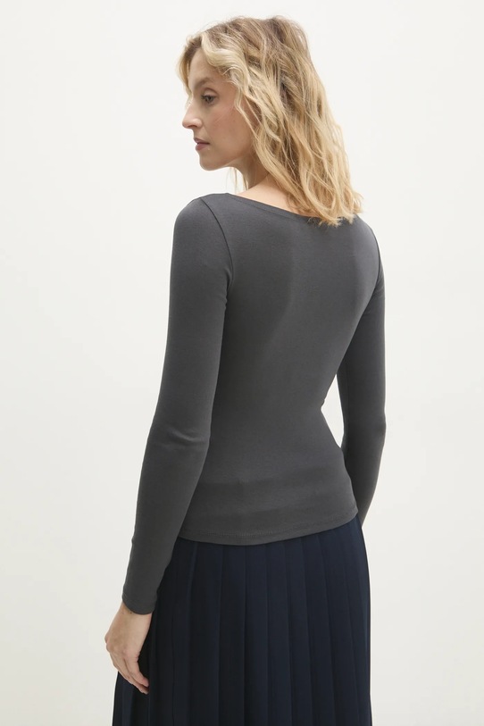 Îmbrăcăminte Answear Lab longsleeve sng.58.tos gri