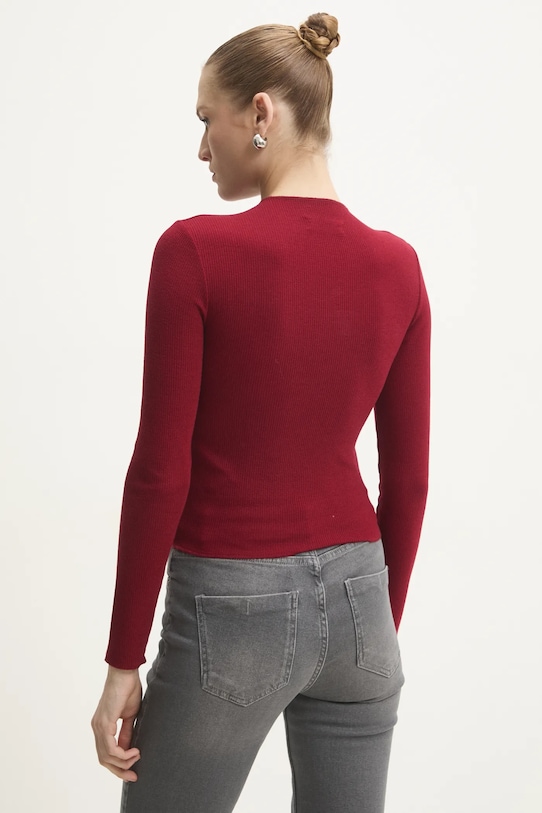 Îmbrăcăminte Answear Lab longsleeve 3875.tos burgundia