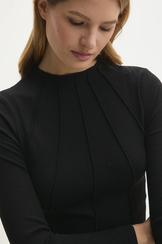 Majica z dolgimi rokavi Answear.LAB črna 3875.tos