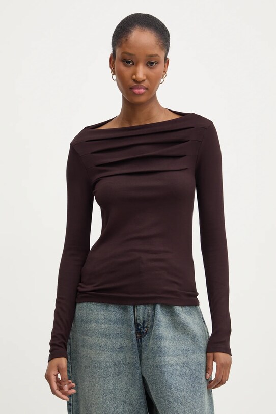 Answear Lab longsleeve uni maro sng.104.tos