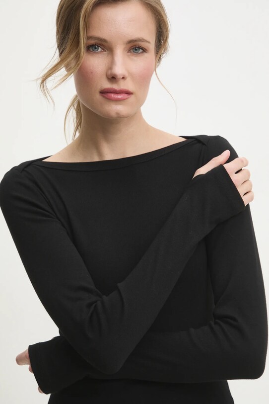 Answear Lab longsleeve IVVI2.TWK negru