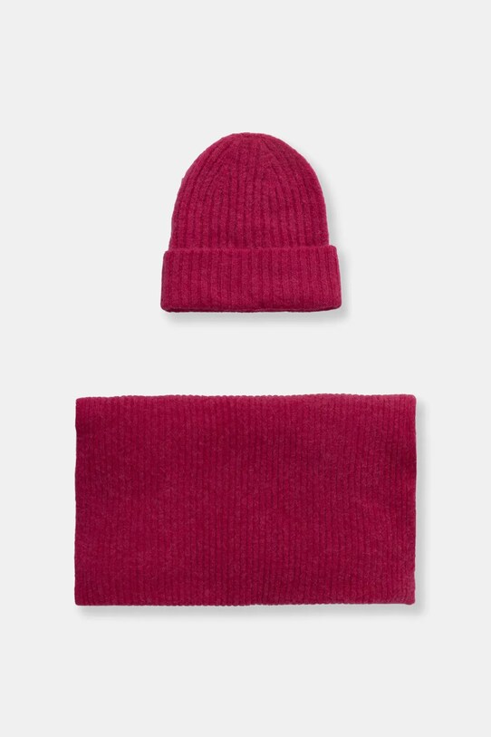 Answear Lab cappello e sciarpa in cotone 7086.7711.fms rosa WW25