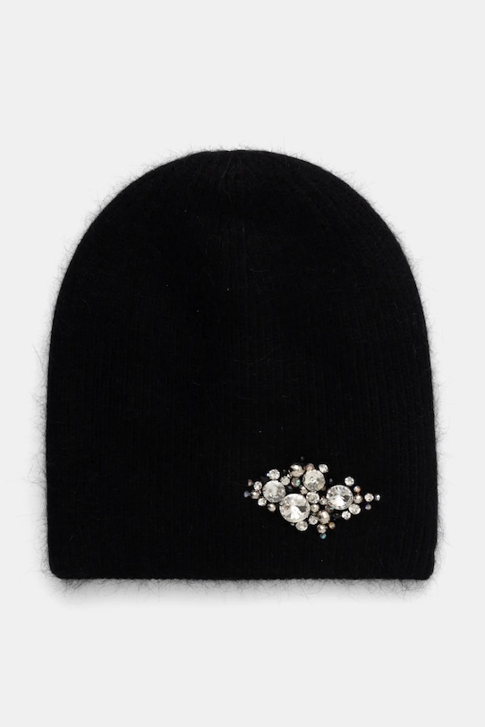 Vlnená čiapka Answear.LAB vlna čierna HB.7577.fos