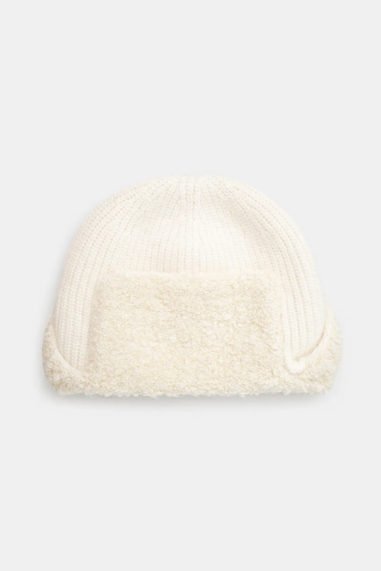 Answear.LAB czapka wełniana wełna beżowy HB.7583.fos