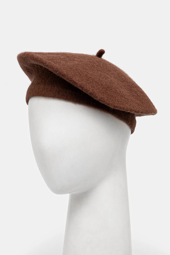 Answear.LAB beret wełniany wełna brązowy FG23502.hms