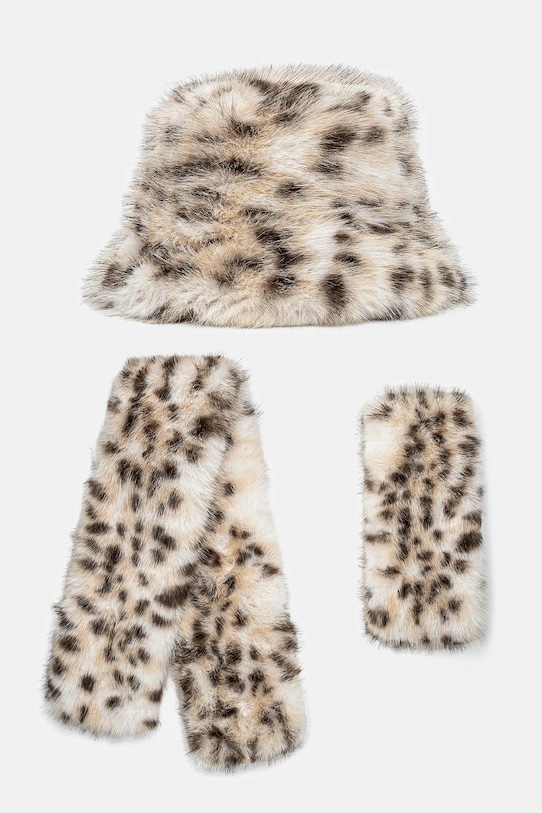 Answear Lab palarie si esarfa cu modele alb ym0906..ios