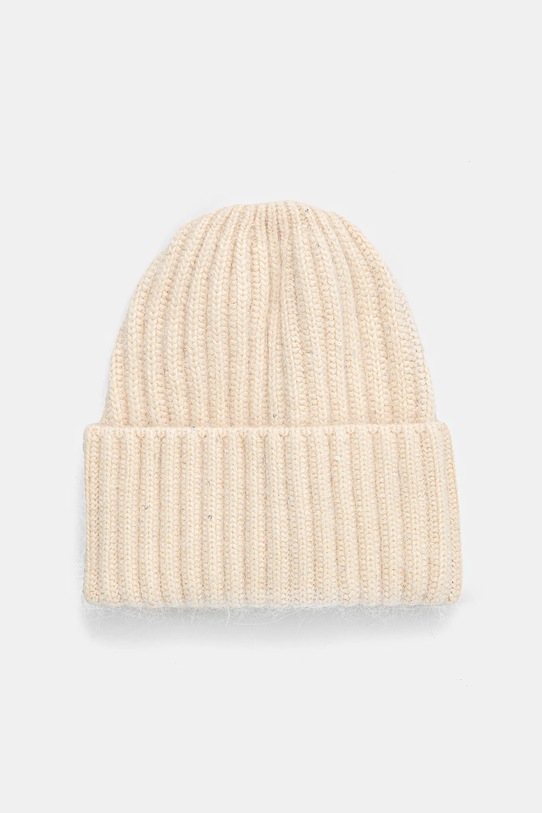 Answear.LAB czapka wełniana wełna beżowy hb7416.flk
