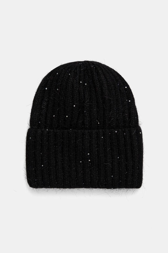 Answear Lab caciula de lana imprimeu negru hb7416.flk