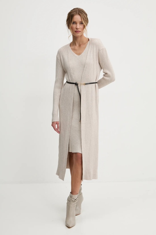 Сукня і кардиган Answear.LAB W0106AB.hos бежевий