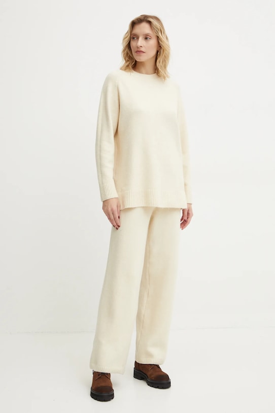 Vlnená sada Answear.LAB melanž béžová MC9291.fos