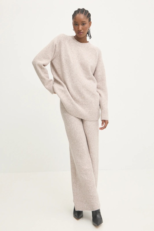 Vlnená sada Answear.LAB melanž béžová MC9291.fos