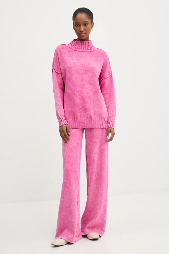 Answear Lab set din bumbac uni roz 1206.tlk