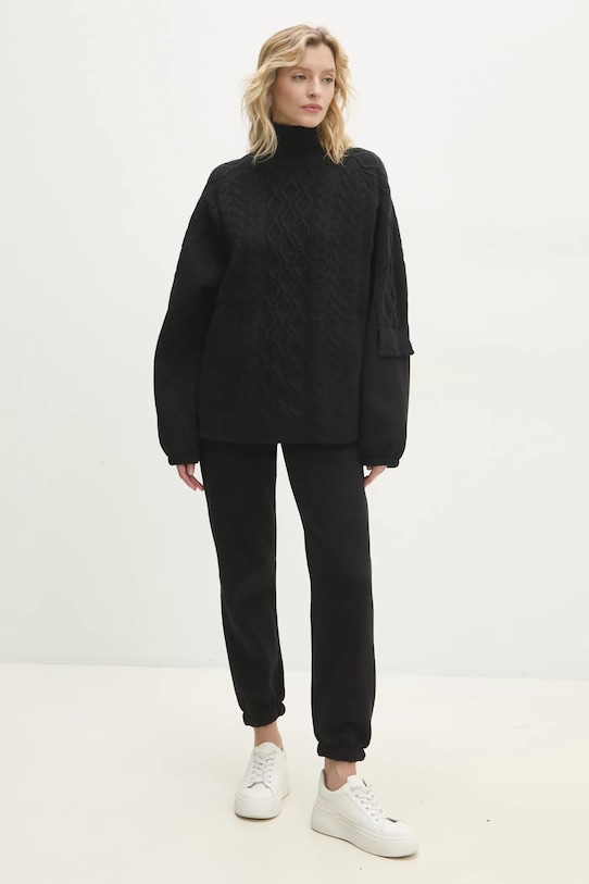 Answear.LAB komplet dzianina czarny 5188a.b.ios