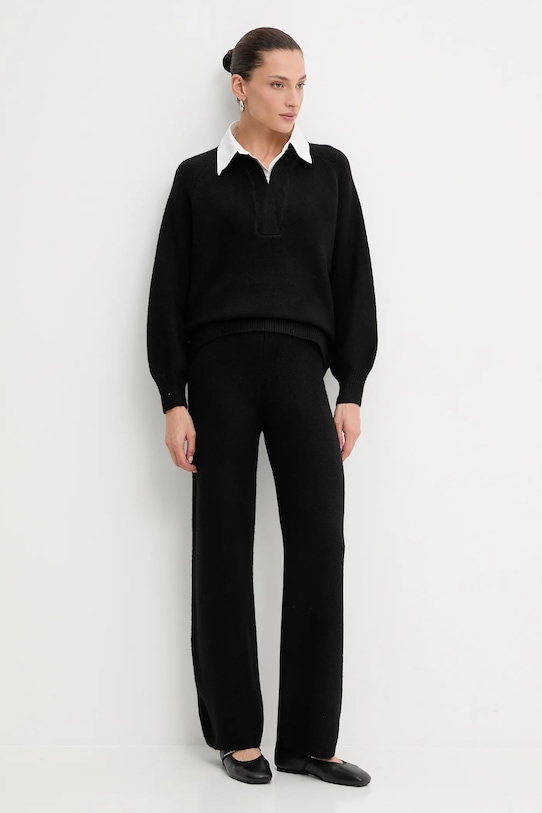 Answear.LAB komplet z wełną z elastanem czarny m756.1.fos