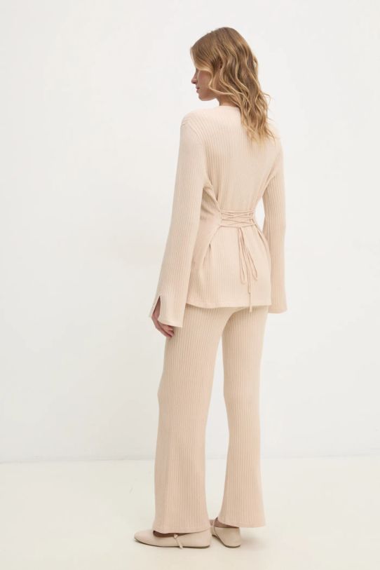 Answear.LAB sweter i spodnie qt91025.fms beżowy WW25