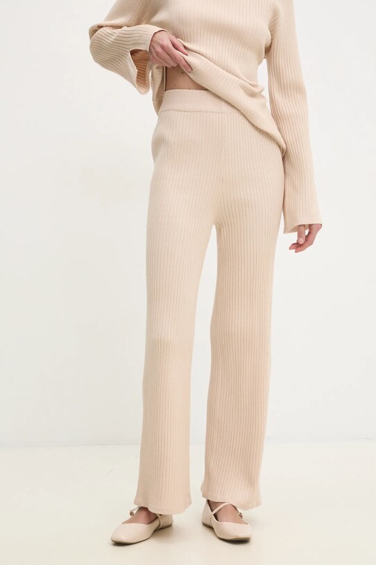 Answear.LAB sweter i spodnie beżowy qt91025.fms