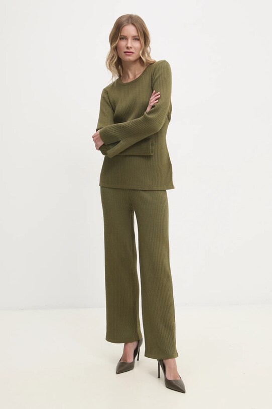 Answear.LAB sweter i spodnie qt91025.fms zielony WW25