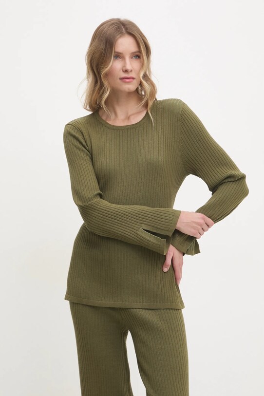 Odzież Answear.LAB sweter i spodnie qt91025.fms zielony
