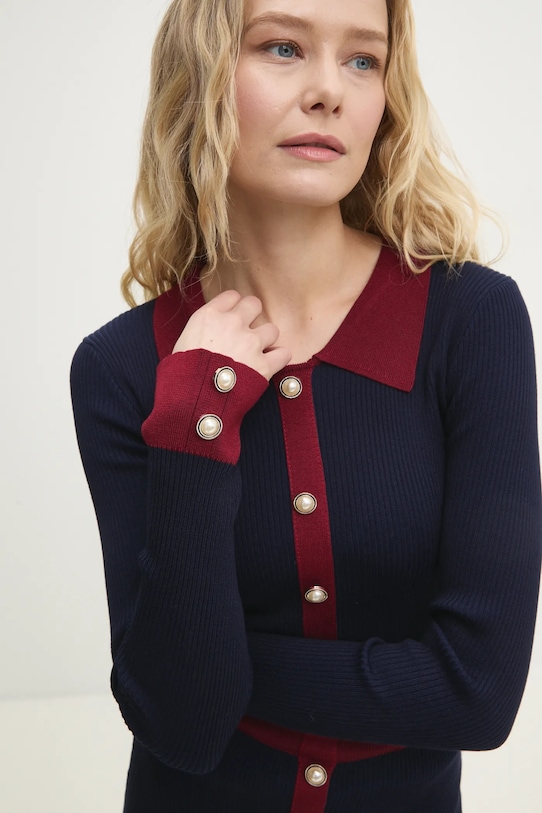 Answear.LAB sweter i spódnica .081011.ilk granatowy