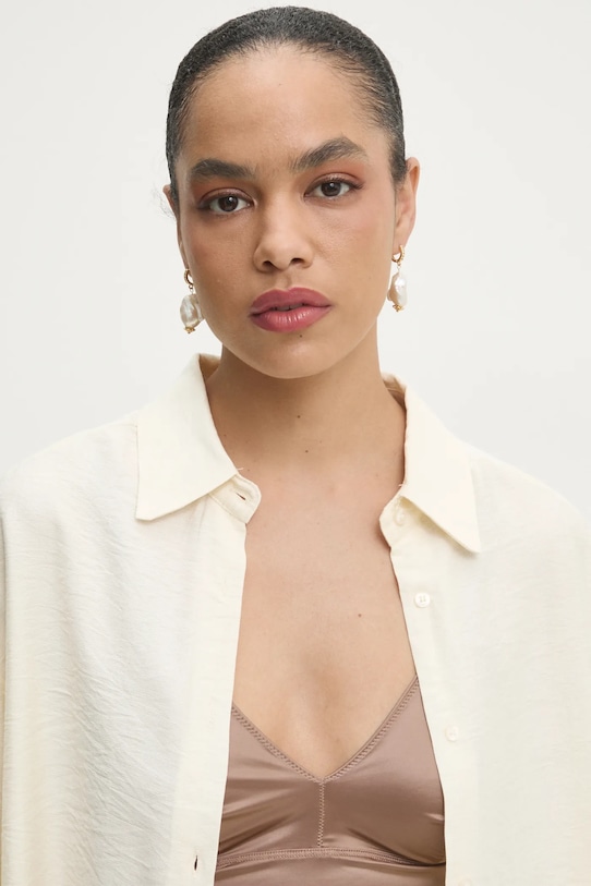 Πουκάμισο και παντελόνι Answear.LAB 15629.6.15635.6.fos μπεζ