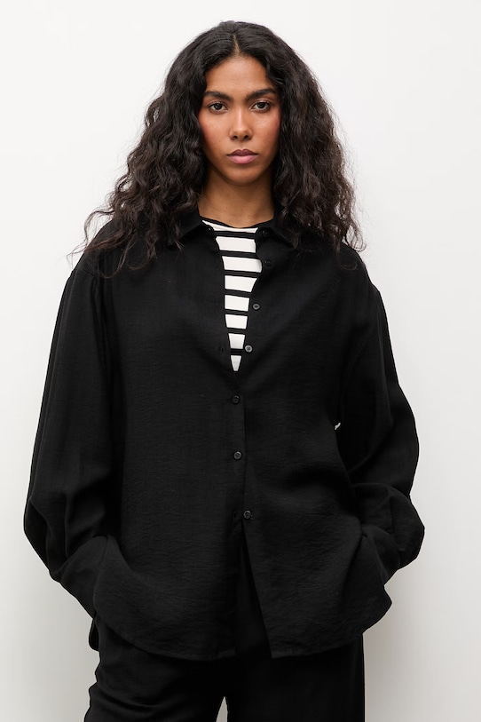 Answear Lab cămașă și pantaloni 15629.6.15635.6.fos negru WW25