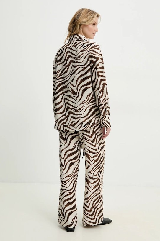 Answear Lab cămașă și pantaloni 15629.1.15635.1.FLK maro WW25