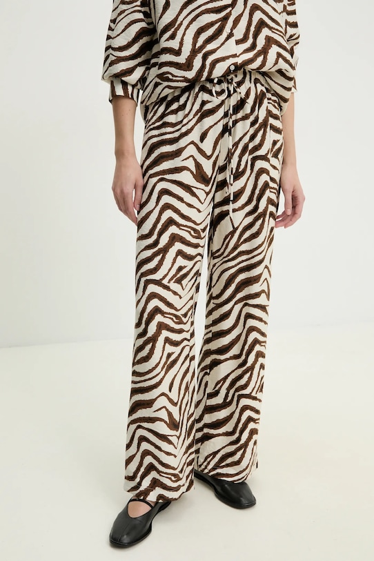 Answear Lab cămașă și pantaloni maro 15629.1.15635.1.FLK