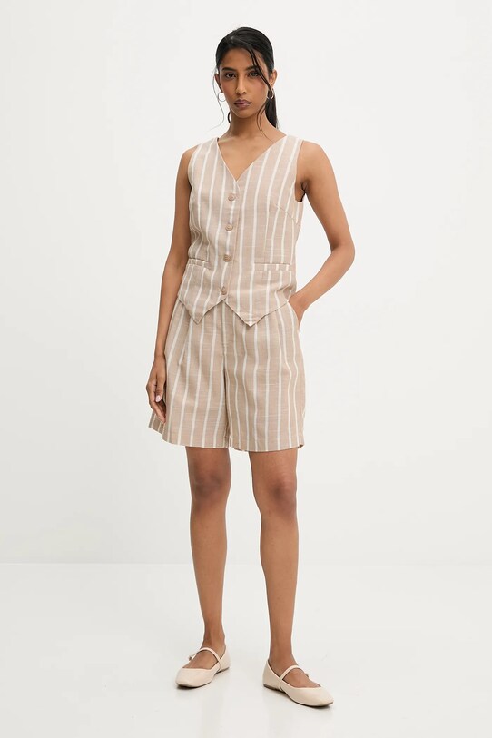 Answear Lab vestă și pantaloni scurți MA975.hms bej WW25