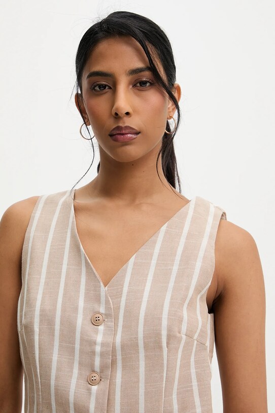 Answear Lab vestă și pantaloni scurți MA975.hms bej