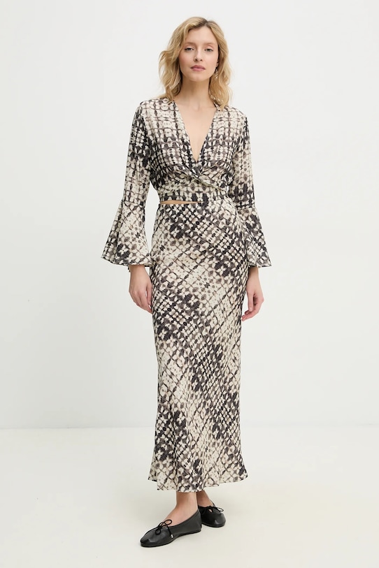 Answear Lab set bluză și fustă panza bej 4599.hos