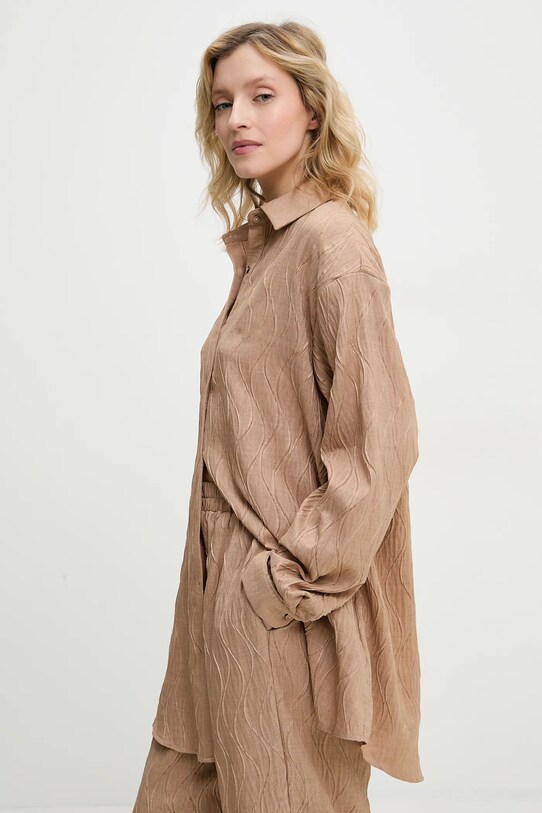 Ρούχα Λινό σετ Answear.LAB 8979.fos καφέ