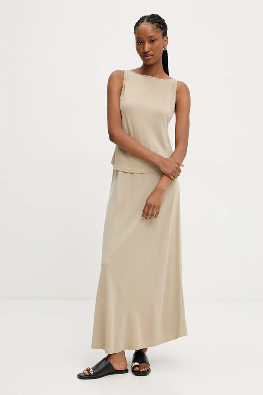 Answear.LAB bluzka i spódnica dzianina beżowy 5291AB.ikk