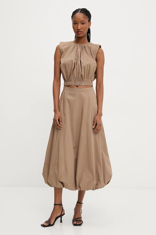 Answear.LAB camicetta e gonna tessuto beige 5241AB.IKK