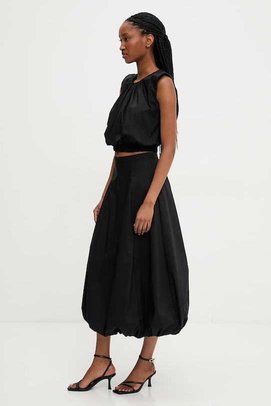 Answear.LAB felső és szoknya elasztánnal fekete 5241AB.IKK