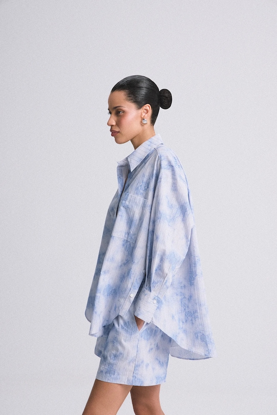 Answear.LAB komplet bawełniany wzorzyste niebieski PK2886.PK2887.ios