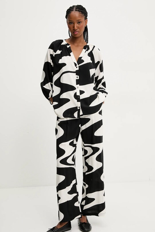 Answear.LAB ing és nadrág mintás fekete 63574.63580.fjk