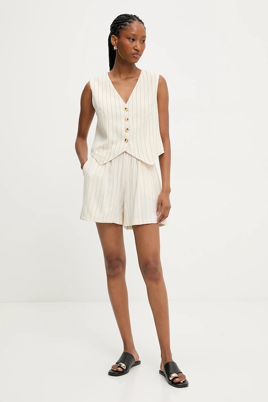 Answear.LAB komplet z lnem 6558.6537.hos beżowy WW25