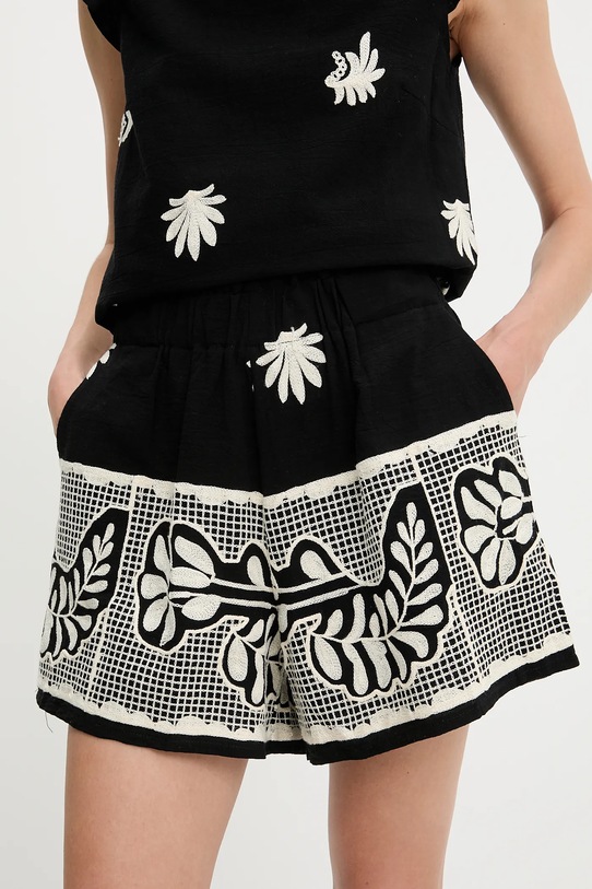 Îmbrăcăminte Answear Lab bluză și pantaloni scurți din bumbac SK468.HWK negru