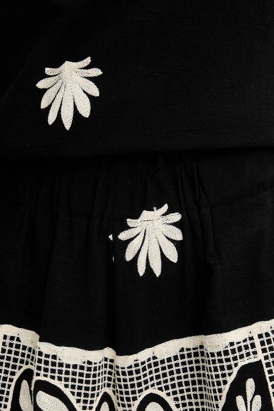 Answear Lab bluză și pantaloni scurți din bumbac SK468.HWK negru