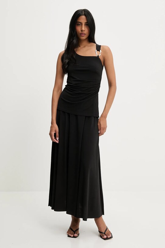 Answear.LAB bluzka i spódnica z elastanem czarny sng.135.tos