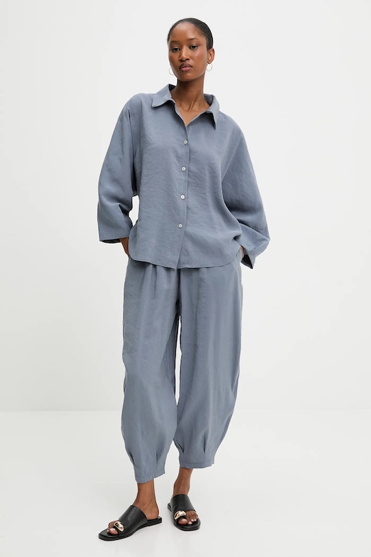 Answear.LAB koszula i spodnie tkanina niebieski 50957.tos