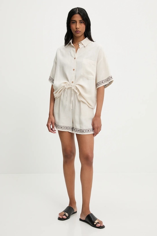 Answear.LAB komplet z lnem G28.4952.tos beżowy WW25