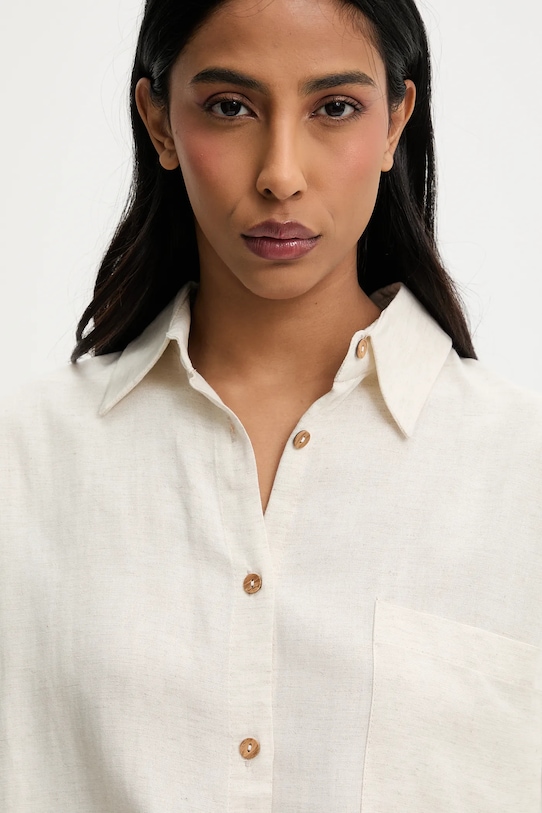 Answear.LAB komplet z lnem G28.4952.tos beżowy