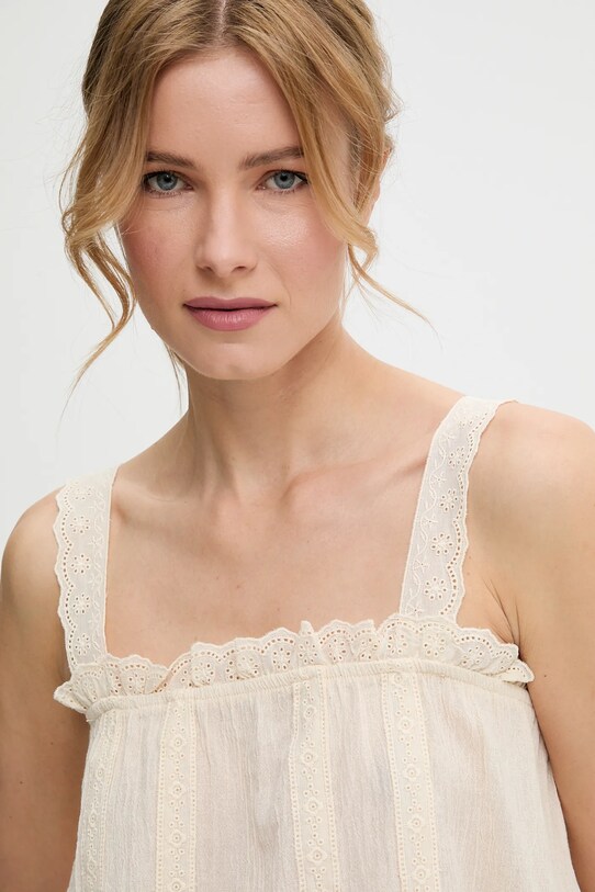 Μπλούζα και βαμβακερή βερμούδα N24173.tos μπεζ