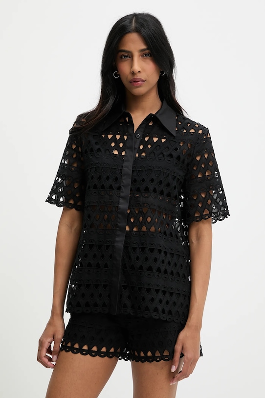 Рубашка и хлопковые шорты Answear.LAB хлопок чёрный 2925.2926.iak