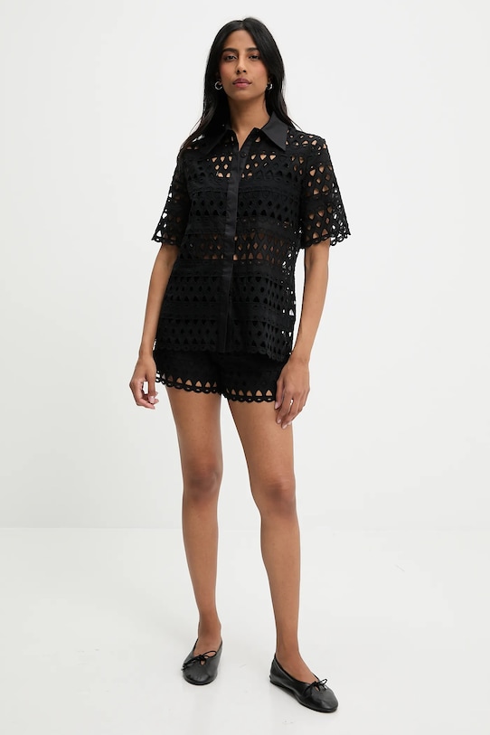 Рубашка и хлопковые шорты Answear.LAB 2925.2926.iak чёрный WW25