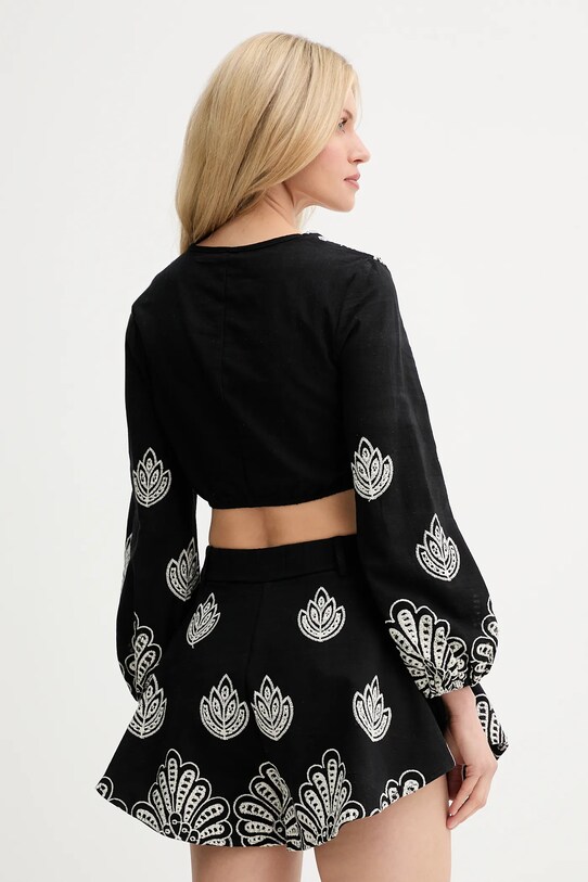 Answear.LAB bluzka i szorty czarny 56899.flk